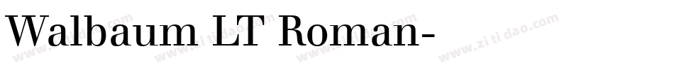 Walbaum LT Roman字体转换